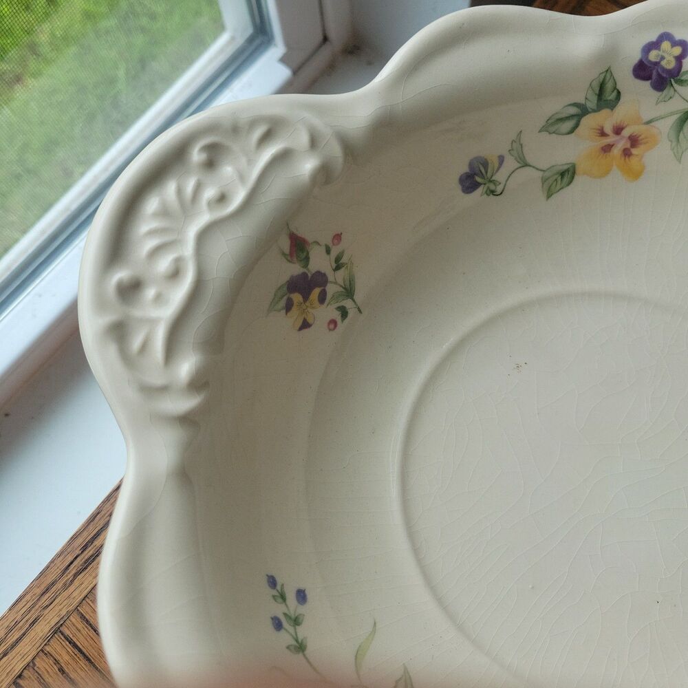 Vtg 1930s British Ceramic Pitcher & Wash Basin Bowl Set Floral Rose Art Deco Era - Picture 8 of 16